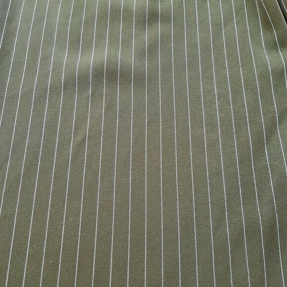 3/4āLengthāOliveĀ GreenāPinstripeāPalazzoāPants - Picture 4 of 5